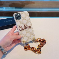 Iphone 14/13/12/11 Case Celine Embroidery with chain  High Quality  (only 1 piece for each account)