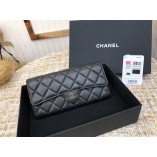 SCH031 Chanel wallet  19cm top real leather