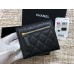 SCH034 Chanel wallet caviar leather 11x10cm