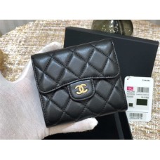 SCH035 Chanel wallet lambskin leather 11x10cm