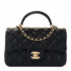 CHANEL CF Classic Flap Caviar real leather with HANDLE BAG 20X14X17CM (Best Quality Replica REPLICA)