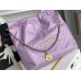  CHANEL 22 Purple real leather with gold hardware  35CM AND 39CM (Best Quality Replica)