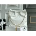  CHANEL 22 White real leather with gold hardware  35CM AND 39CM (Best Quality Replica)