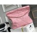  CHANEL 22 Pink real leather with gold hardware  35CM AND 39CM (Best Quality Replica)