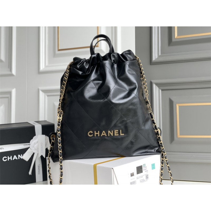  CHANEL 22 Tote Black real leather with gold hardware  51x40x9CM (BEST QUALITY REPLICA)
