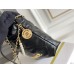 CHANEL 22 Mini Black real leather gold hardware with pearl chain 20x19x6CM (BEST QUALITY REPLICA)