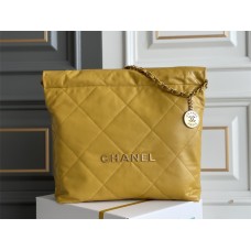CHANEL 22 BLACK REAL LEATHER WITH GOLD HARDWARE 35CM AND 39CM (BEST QUALITY REPLICA)