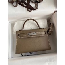HERMES Mini KELLY 2, 19CM with Silver Hardware (BEST QUALITY REPLICA)