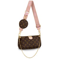 M44840 Louis Vuitton Multi Pochette Accessories Pink strap 24x13.5x4cm (Best Quality replica, only 1 bag for each account at 99 USD buy zone)