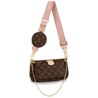 M44840 Louis Vuitton Multi Pochette Accessories Pink strap 24x13.5x4cm (Best Quality replica, only 1 bag for each account)