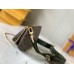M44813 Louis Vuitton Multi Pochette Accessories Green strap 24x13.5x4cm (Best Quality replica, only 1 bag for each account)