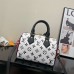 M46088  Louis Vuitton Speedy Bandouliere 20.5x13.5x12CM Black/White (BEST QUALITY REPLICA REPLICA)