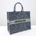 Dior book tote blue oblique 42*36*18cm large