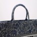 Dior book tote blue oblique 42*36*18cm large