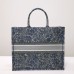 Dior book tote blue oblique 42*36*18cm large