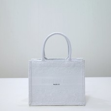 Dior book tote white oblique 26.5*21*14cm small