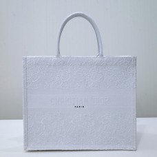 Dior book tote white oblique  36*27*16cm medium