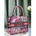 Dior book tote tiger zoo oblique  26.5*21*14cm small pink