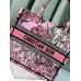 Dior book tote tiger zoo oblique  26.5*21*14cm small pink