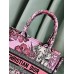 Dior book tote tiger zoo oblique  26.5*21*14cm small pink