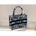 Dior book tote oblique  26.5*21*14cm small blue