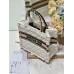 Dior book tote winter oblique  26.5*21*14cm small cream