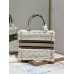 Dior book tote winter oblique  26.5*21*14cm small cream