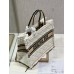 Dior book tote winter oblique  36*27*16cm medium cream