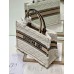 Dior book tote winter oblique  36*27*16cm medium cream