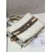 Dior book tote winter oblique  36*27*16cm medium cream