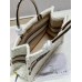 Dior book tote winter oblique  36*27*16cm medium cream