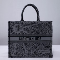 Dior book tote oblique  42*36*18cm large grey