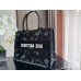 Dior book tote oblique  26.5*21*14cm small black butterfly