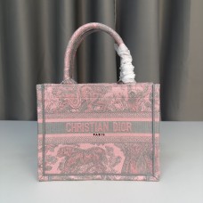 Dior book tote oblique  26.5*21*14cm small  Pink 