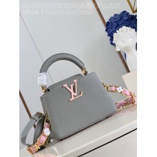 Louis Vuitton M48865 Capucines BB size:21x14x8cm  grey
