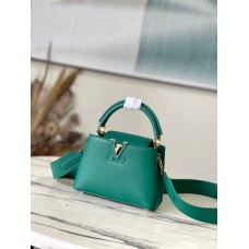 Louis Vuitton M59434 deep green Capucines mini BB 21 x 14 x 8cm