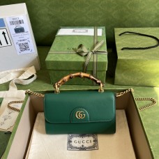 Gucci  675794   20cm  green bamboo bag