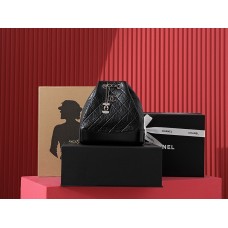 Chanel  lambskin Gabrielle bag 23*22.5*10.5cm black gold