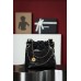 Chanel 22 bag black gold 35cm white letter