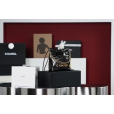 Chanel 22 mini 20x19x6cm black gold