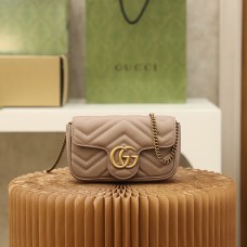 Gucci GG Marmont 16.5*10.2*5.1cm pink gold