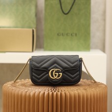 Gucci GG Marmont 16.5*10.2*5.1cm black gold