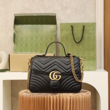 Gucci GG Marmont 27*19*10.5cm black gold