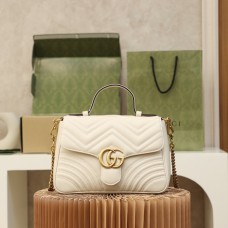 Gucci GG Marmont 27*19*10.5cm white gold