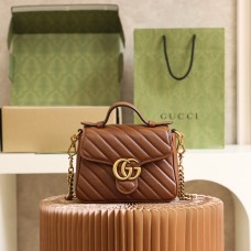 Gucci GG Marmont Mini 21*15.5*8cm brown gold