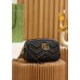 Gucci GG Marmont 24*13*7cm black gold camera bag