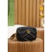 Gucci GG Marmont 18*12*6cm black gold camera bag