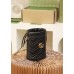 Gucci GG Marmont Mini bucket 19x17cm black gold