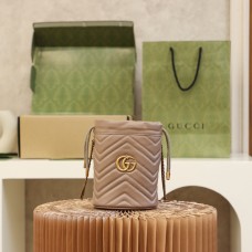 Gucci GG Marmont Mini bucket 19x17cm pink gold