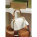 Gucci Bambo 21*15*7cm white leather